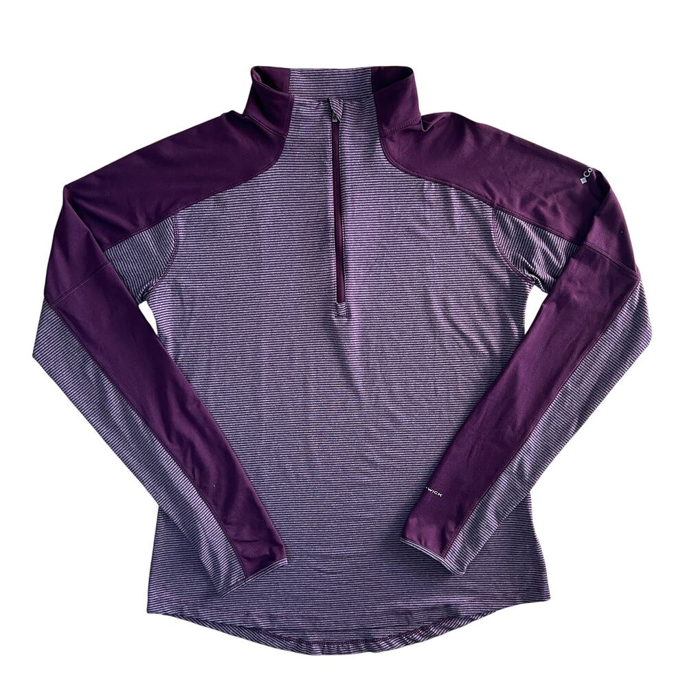 Columbia Omni-Wick Quarter Zip Athletic Pullover Purple Womens M - Picture 2 of 13